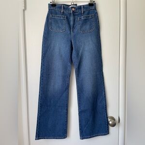 LOFT Wide Leg High Rise Patch Pocket Women's Jeans, 25P, NWT